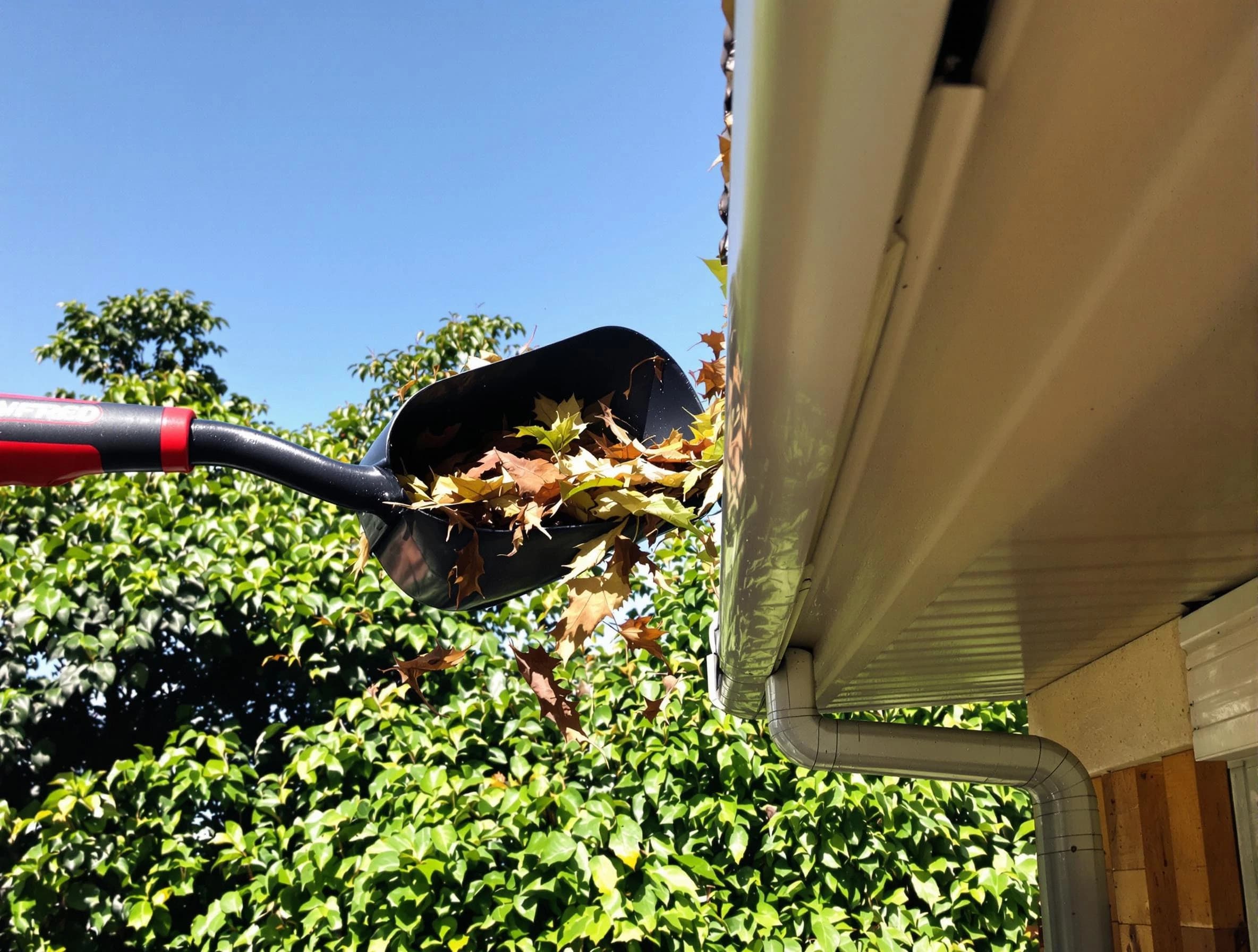 Lorain Roofing Company performing gutter cleaning at a home in Lorain, OH