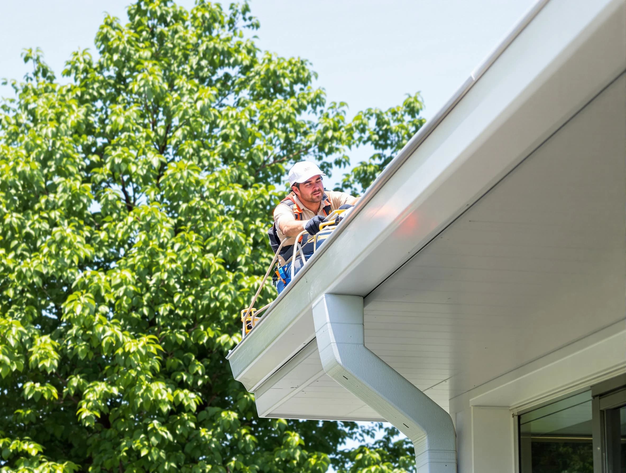 Lorain Roofing Company expert examining roof shingles in Lorain, OH